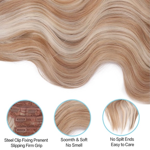 20 inch 4 pieces 11 clips thick hairpieces extension